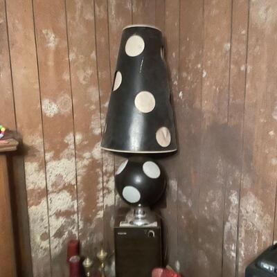 Extra extra large polka dot 1960â€™s lamp