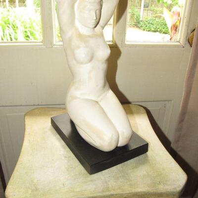 Signed Nude Statue
