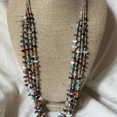 Southwest Sterling Silver & Heishi Bead Necklace