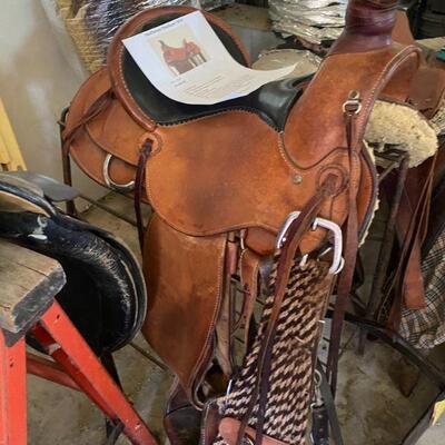 McPherson Wade custom roping saddle, 17.5