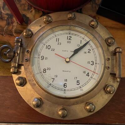 brass ship's clock