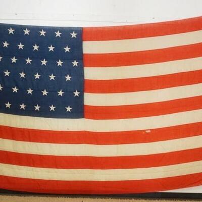 1007	LARGE 45 STAR UNITED STATES FLAG, JULY 4 1896-JULY 4 1908, STAR WAS ADDED W/THE ADDITION OF ADMISSION OF UTAH, SOME WEAR, 175 IN X...