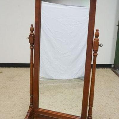 1063	AMERICAN DREW CHEVELLE MIRROR IN CHERRY FINISH, APPROXIMATELY 30 1/2 IN X 18 IN X 68 IN HIGH
