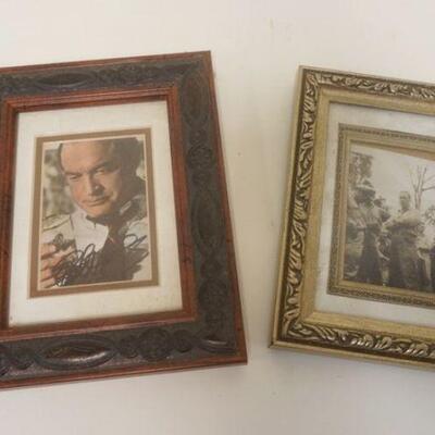 1324	2 FRAMED BOB HOPE PHOTOS, ONE SIGNED, LARGEST IS APPROXIMATELY 7 3/4 IN X 9 3/4 IN

