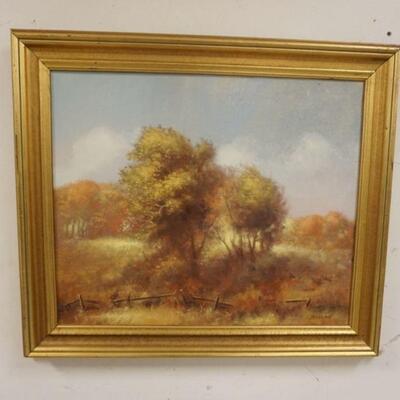 1313	OIL PAINTING ON CANVAS SIGNED WATKINS OF PASTURE, APPROXIMATELY 26 IN X 30 IN
