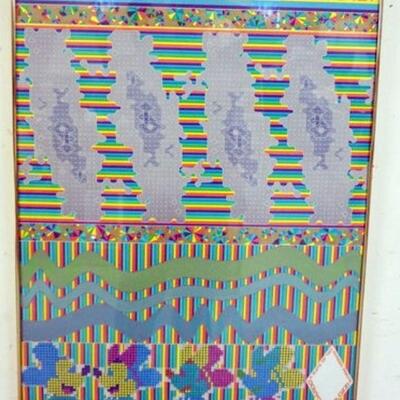 1108	EDUARDO PAOLOZZI POSTER FRAMED UNDER GLASS, 1967 UNIVERSAL ELECTRONIC VACUUM 1967, APPROXIMATELY 24 1/4 IN X 34 1/4 IN. SMALL CRACK...