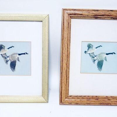 1160	FRAMED PRINT, GEESE IN FLIGHT, LOATES 1966, APPROXIMATELY 9 IN X 11 IN OVERALL
