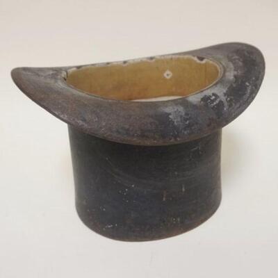 1296	CAST IRON TOP HAT SPITTOON, APPROXIMATELY 10 1/2 IN X 7 1/4 IN
