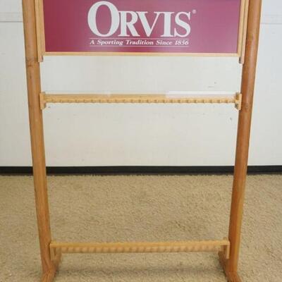 1154	ORVIS FISHING ROD HOLDER DISPLAY, APPROXIMATEY 50 IN X 16 IN X 72 IN HIGH
