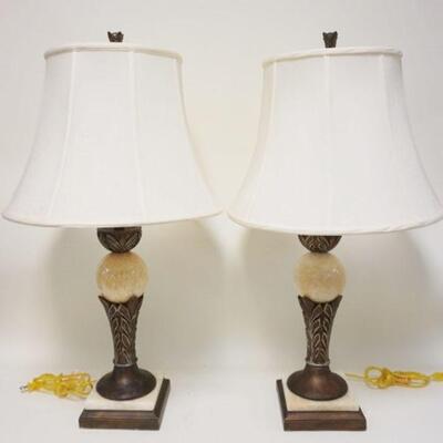 1120	PAIR OF MARBLE & COMPOSITE TABLE LAMPS
