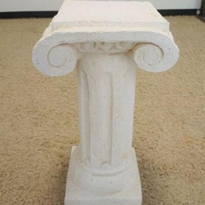 1098	PLASTER CORINTIAN COLUMN PEDESTAL, APPROXIMATELY 12 IN X 15 IN X 28 IN HIGH
