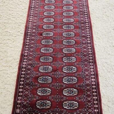 1055	ORIENTAL BOKHARE RUNNER, APPROXIMATELY 2 FT 6 IN X 7 FT 10 IN
