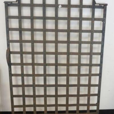 1281	GOTHIC STYLE METAL GATE. APP. 33 1/2 IN X 58 1/2 IN H 
