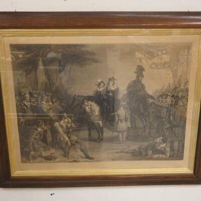 1235	FRAMED ENGRAVING MARY QUEEN OF SCOTS, *THE SURRENDER OF MARY QUEEN OF SCOTS*, J.G. MURRAY, APPROXIMATELY 31 IN X 38 IN
