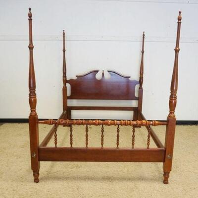 1065	AMERICAN DREW QUEEN/FULL SIZE BED, 4 POSTER IN CHERRY FINISH

