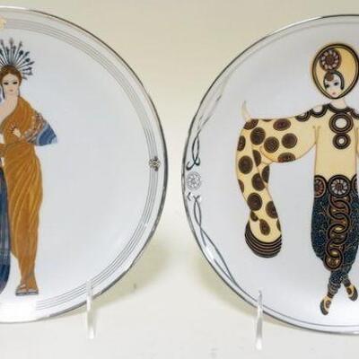 1130	2 FRANKLIN MINT HOUSE OF ERTE COLLECTOR PLATES, 8 1/4 IN
