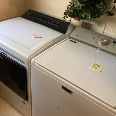 Maytag washer, Whirlpool dryer. 