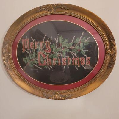 older sign with Merry Christmas