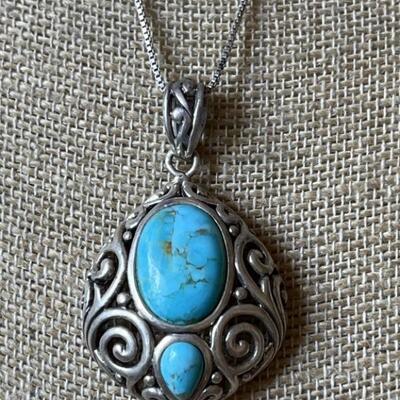 Sterling Silver & Turquoise Necklace