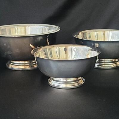 (4) Silver Electroplate: 3- Bowls by Gorham