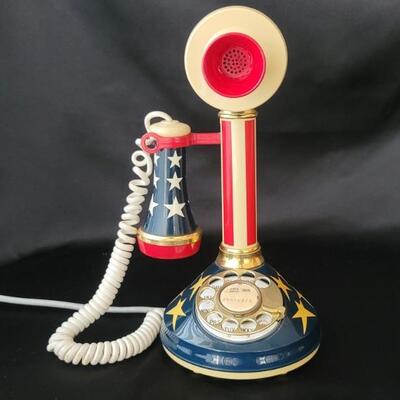 Americana Patriotic Candlestick Telephone