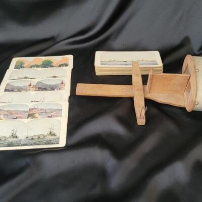 Antique Stereoscope with Card Mounts