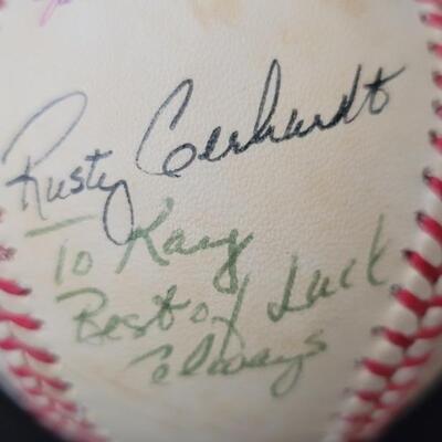 Autographed Baseball w/ 6 Signatures-Rusty Gerhart