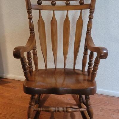 Large & Heavy Traditional Oak Rocking Chair