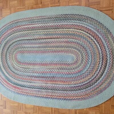Braided Multi-Color Area Rug is 98in x 64in