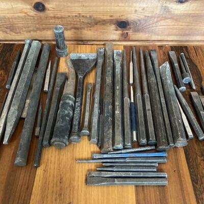 Selection of Punches and Chisels, as pictured