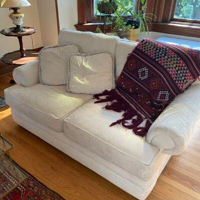 Love Seat Sofa, Bhutanese Throw, Toy Chest