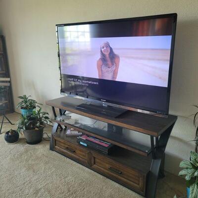 TV Stand and plants are sold