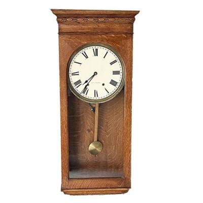 Lot 062
Antique Seth Thomas Pressed Oak Wall Clock