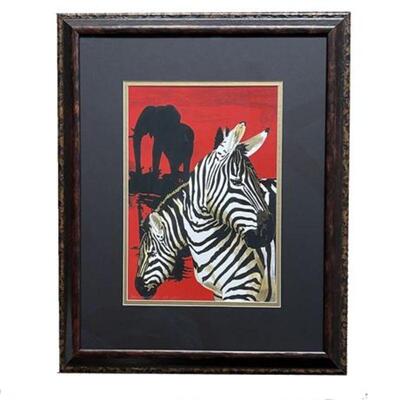 Lot 012
Contemporary Abstract Zebra Serigraph Signed and Numbered