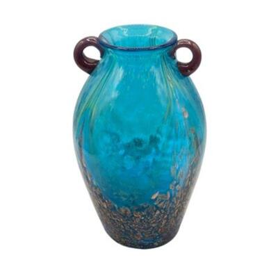 Lot 022m
Contemporary Art Glass Handled Vase