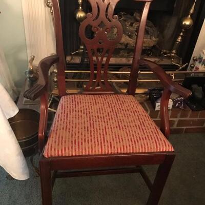 set of 10 chairs $450
2 arm chairs & 8 side chairs