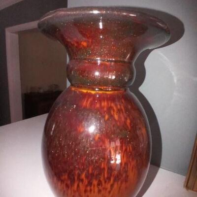 Reddish ceramic vase