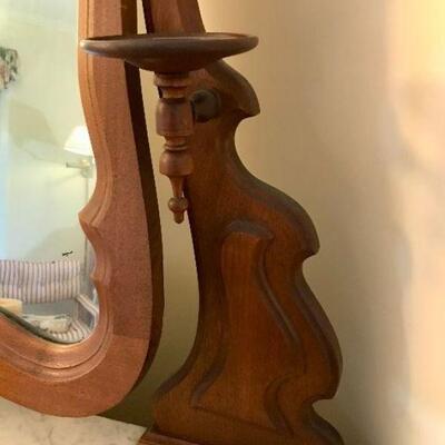 Vanity dresser with marble top (detail)