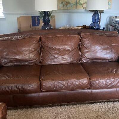 matching barnhardt leather sofa 