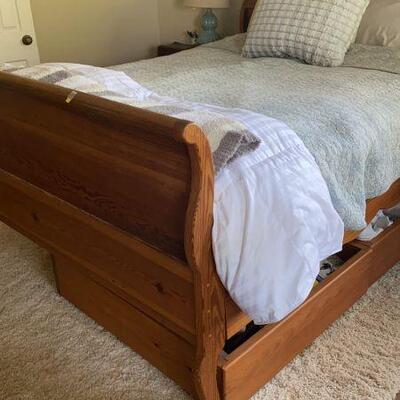 vintage barn wood full size bed 