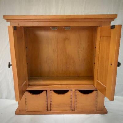 Vintage Wooden Medicine Cabinet (interior)