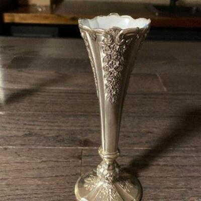 Silver plated bud vase   