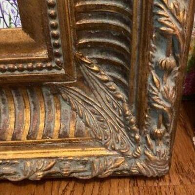 Pair of large golden wood picture frames
Made of solid wood 5.5â€ wide
Mounting brackets attached
Gold tone
Dimensions: 22.5â€ x 27â€...