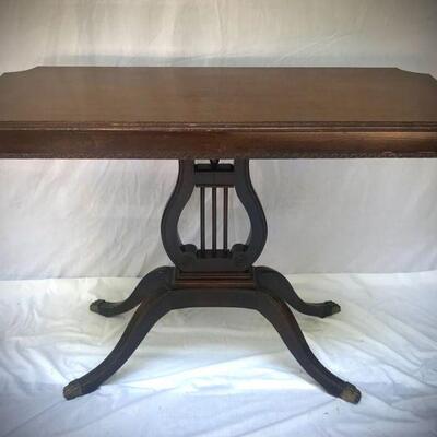 Lyre base accent table