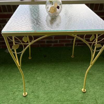 Wrought iron dining table $75