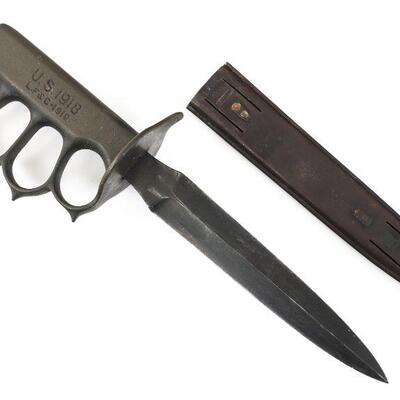 WWI US ARMY AEF MODEL 1918 LF&C TRENCH KNIFE