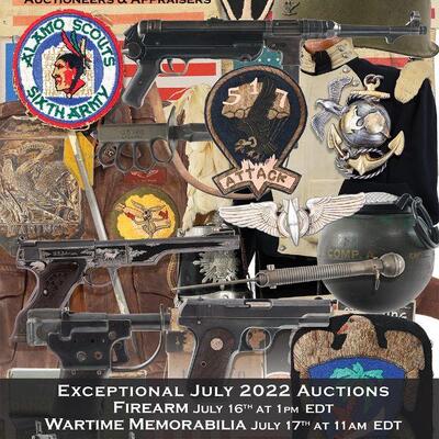 Wartime Collectible & Military Memorabilia Auction - Civil War, Indian Wars, WWI, WWII, Korea, Vietnam, & Current Conflicts