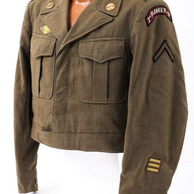 WWII US ARMY D-DAY 2nd RANGER BATTALION IKE JACKET