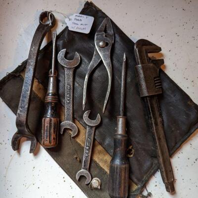 This is a Model A - T tool kit. Wrenches even have the ford logo on them!