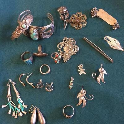 Sterling silver. 